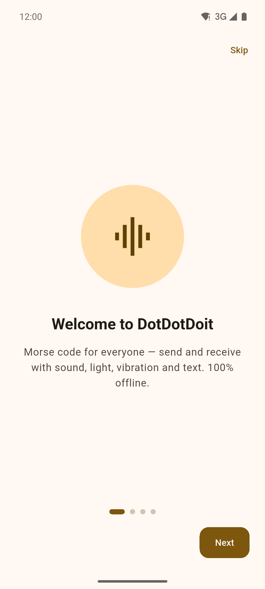 First-launch onboarding